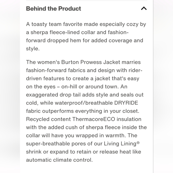 Women's Burton Prowess Jacket - Picture 8 of 8